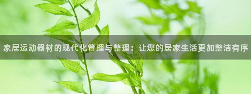 注册征途国际:家居运动器材的现代化管理与整理:让您的居家生活